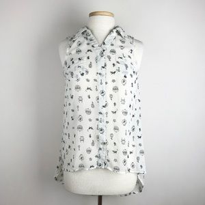 Blu Pepper Button Down Tank